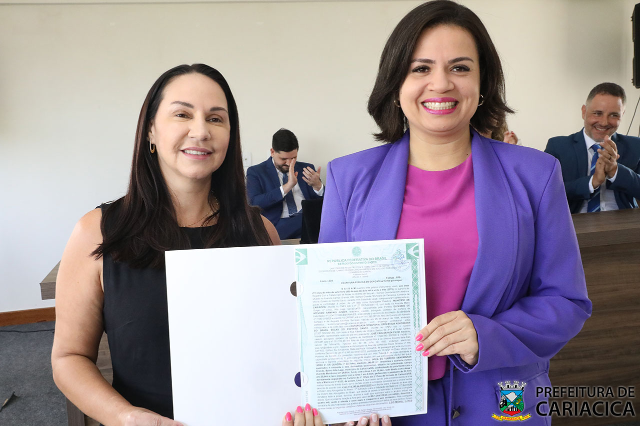 Prefeitura de Cariacica entrega escritura de terreno à OAB Cariacica 