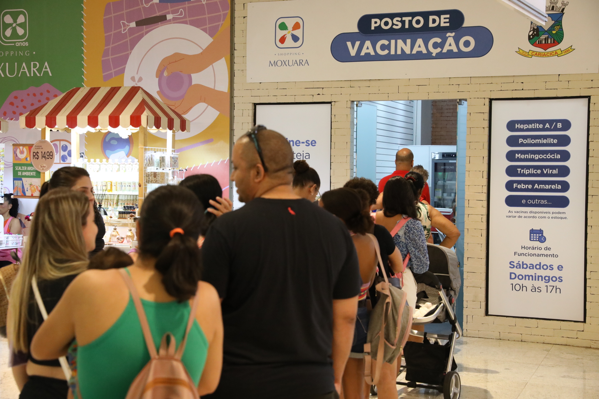 Fim de semana tem vacinação sem agendamento no Shopping Moxuara