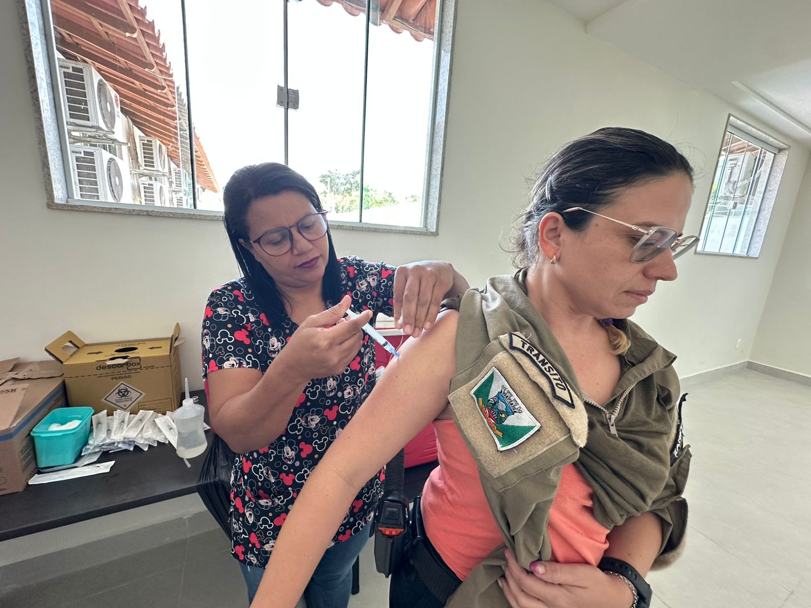 Agentes da Guarda Municipal e Trânsito são vacinados contra a gripe