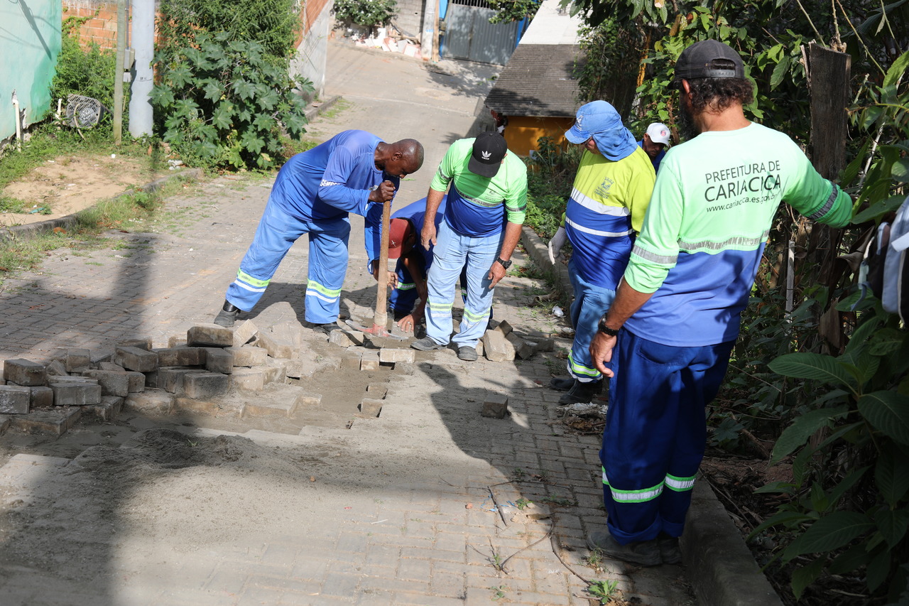 Secretaria de Serviços realiza pavimentação em Jardim Botânico