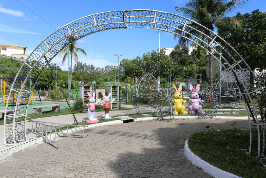 Vila da Páscoa começa a ser montada no Parque da Biquinha