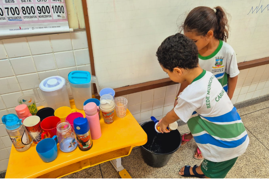 Escola conscientiza alunos sobre reaproveitamento da água