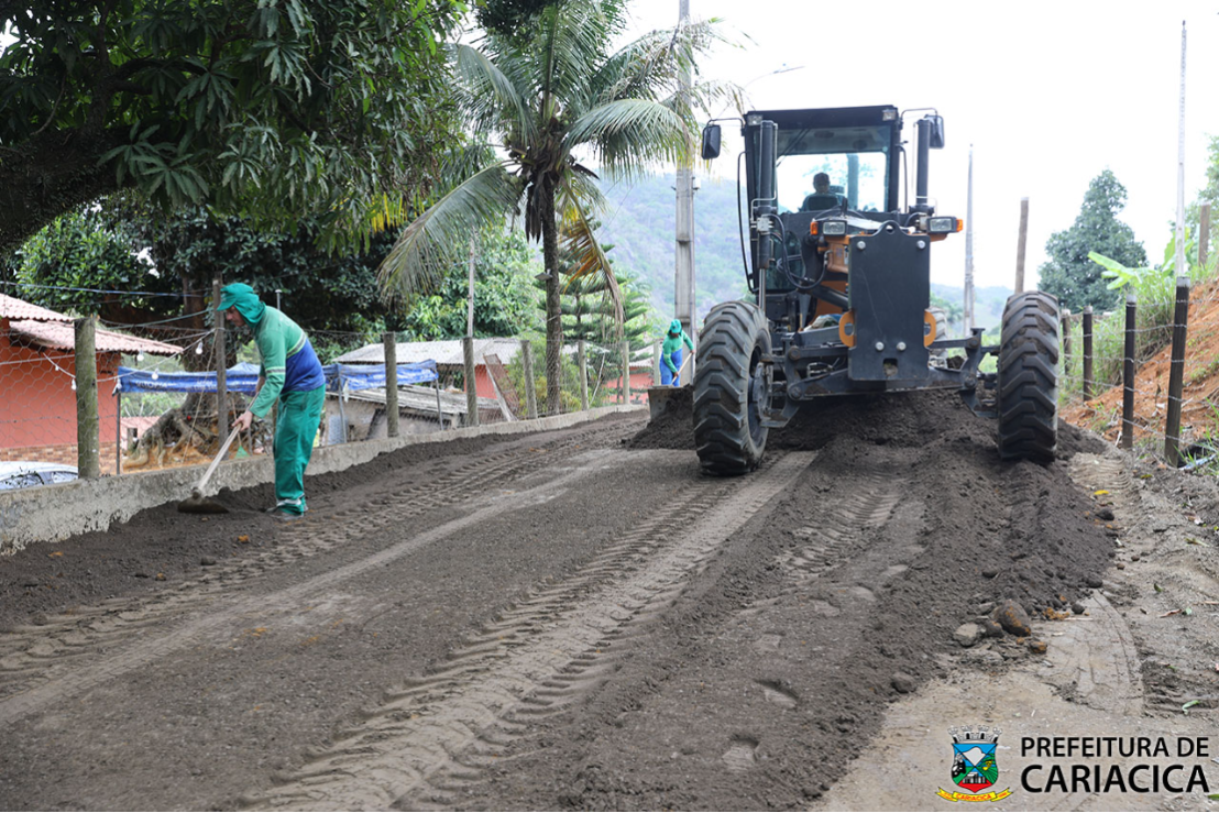 Estrada da zona rural de Cariacica recebe melhorias