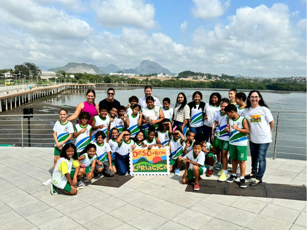 Alunos da rede municipal têm aulas de campo em pontos turísticos de Cariacica 