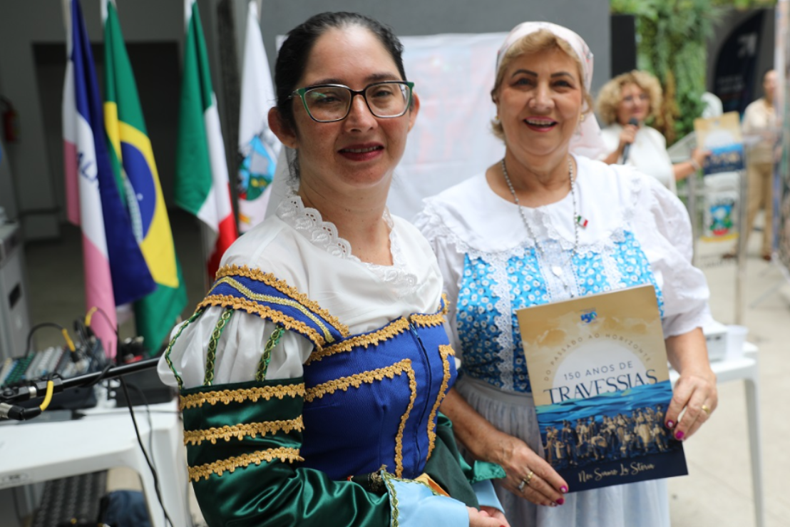 Exposição sobre os 150 anos de imigração italiana no Brasil ficará no Centro Administrativo até dia 13 