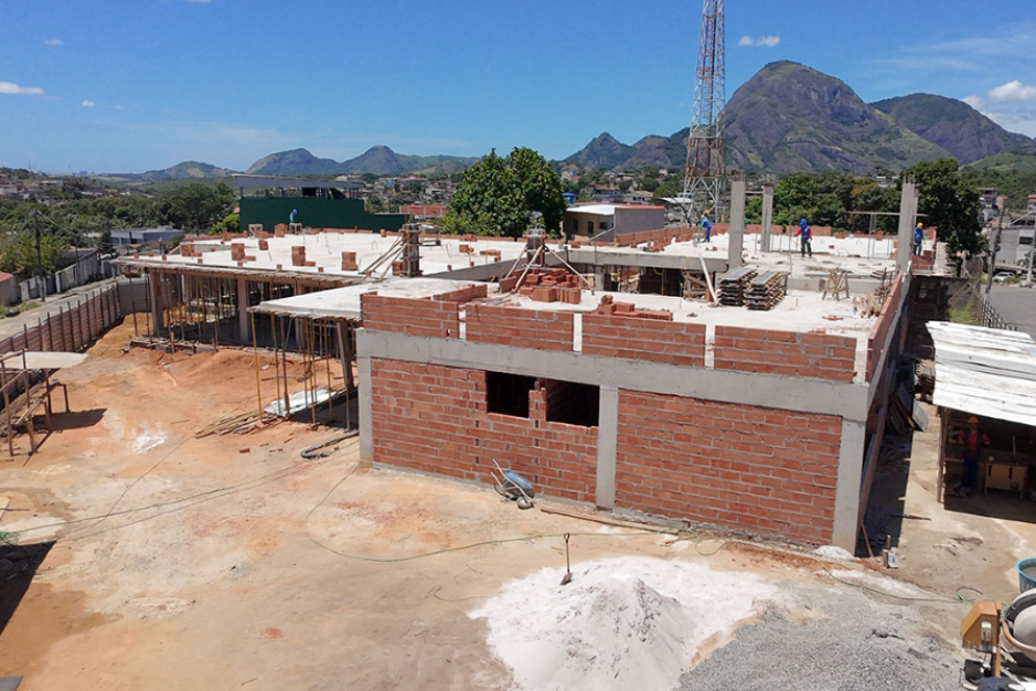 Obra do CMEI de Prolar avança e chega fase de alvenaria