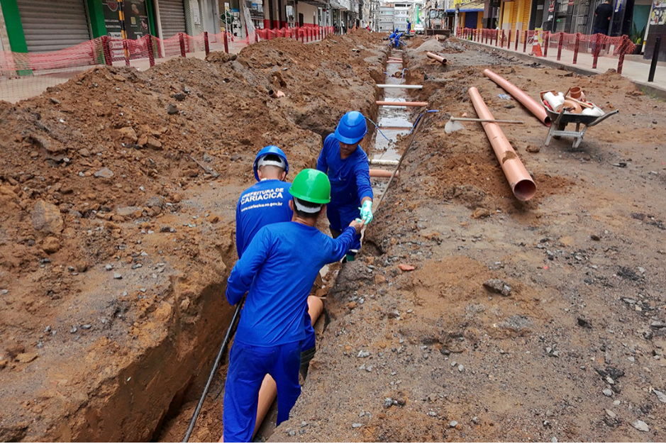 Obra em Vila Palestina está em fase de drenagem para receber pavimentação