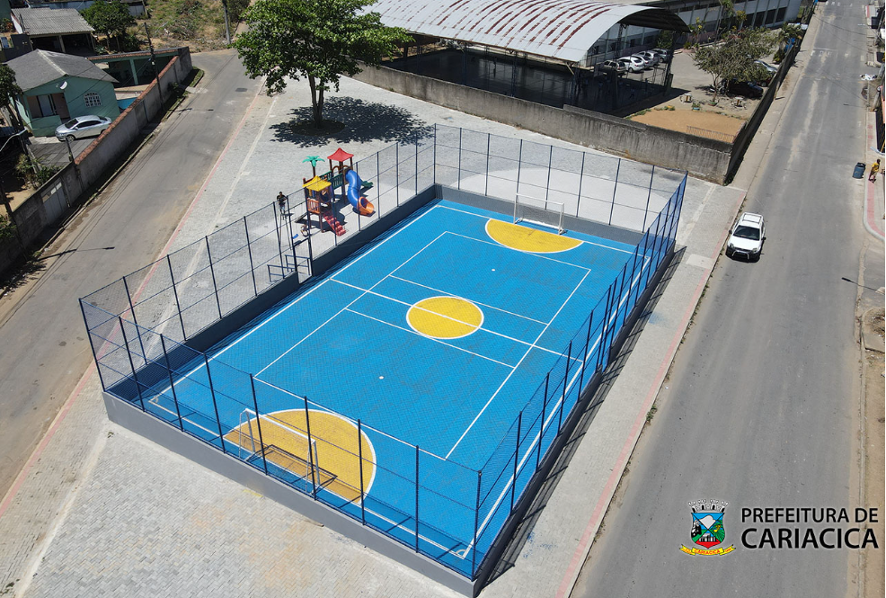 Construção da praça de Novo Brasil entra na fase final 