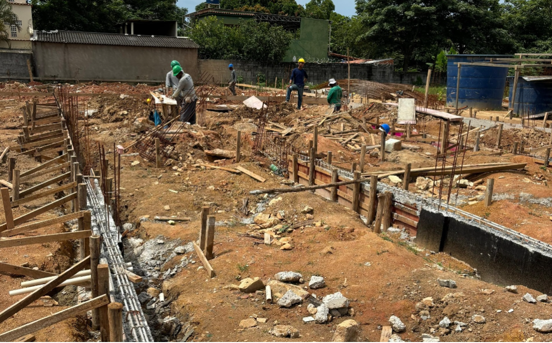 Construção da UBS de Porto de Santana está em fase de concretagem