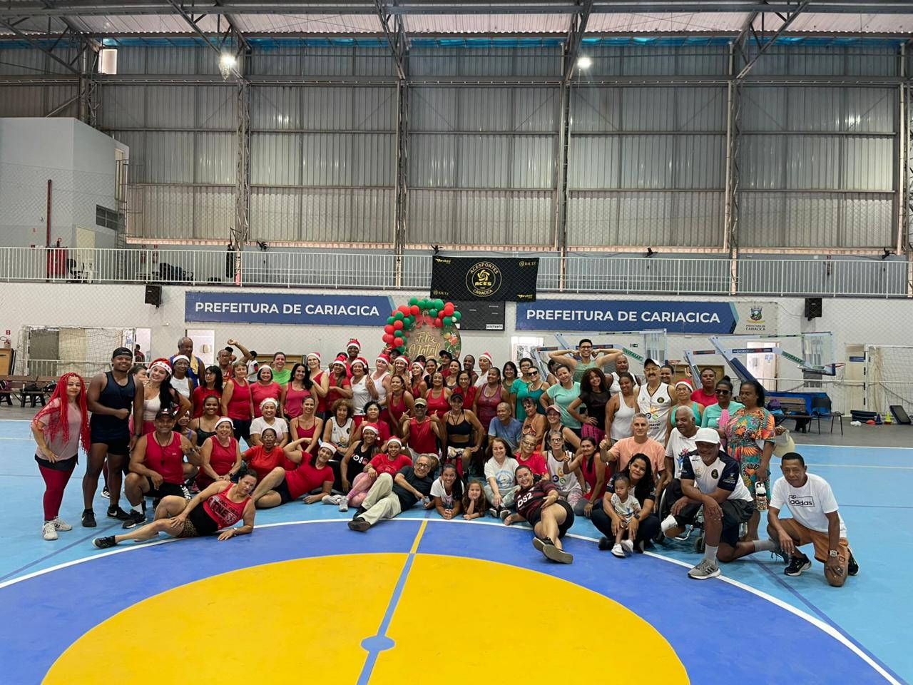 Aulão de Natal une atividade física e confraternização entre alunos na Estação Cidadania-Esporte