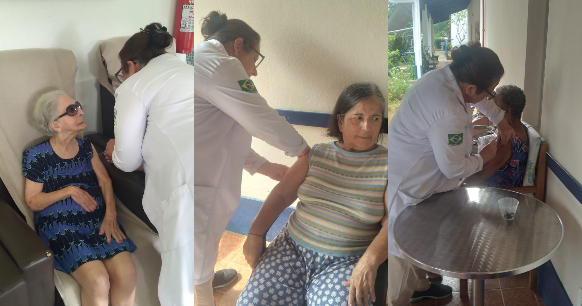 Idosos de asilos em Cariacica recebem vacinação contra a Influenza