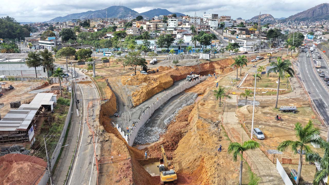 Construção do viaduto e mergulhão em Alto Lage ultrapassa 40% de execução e avança para novas etapas