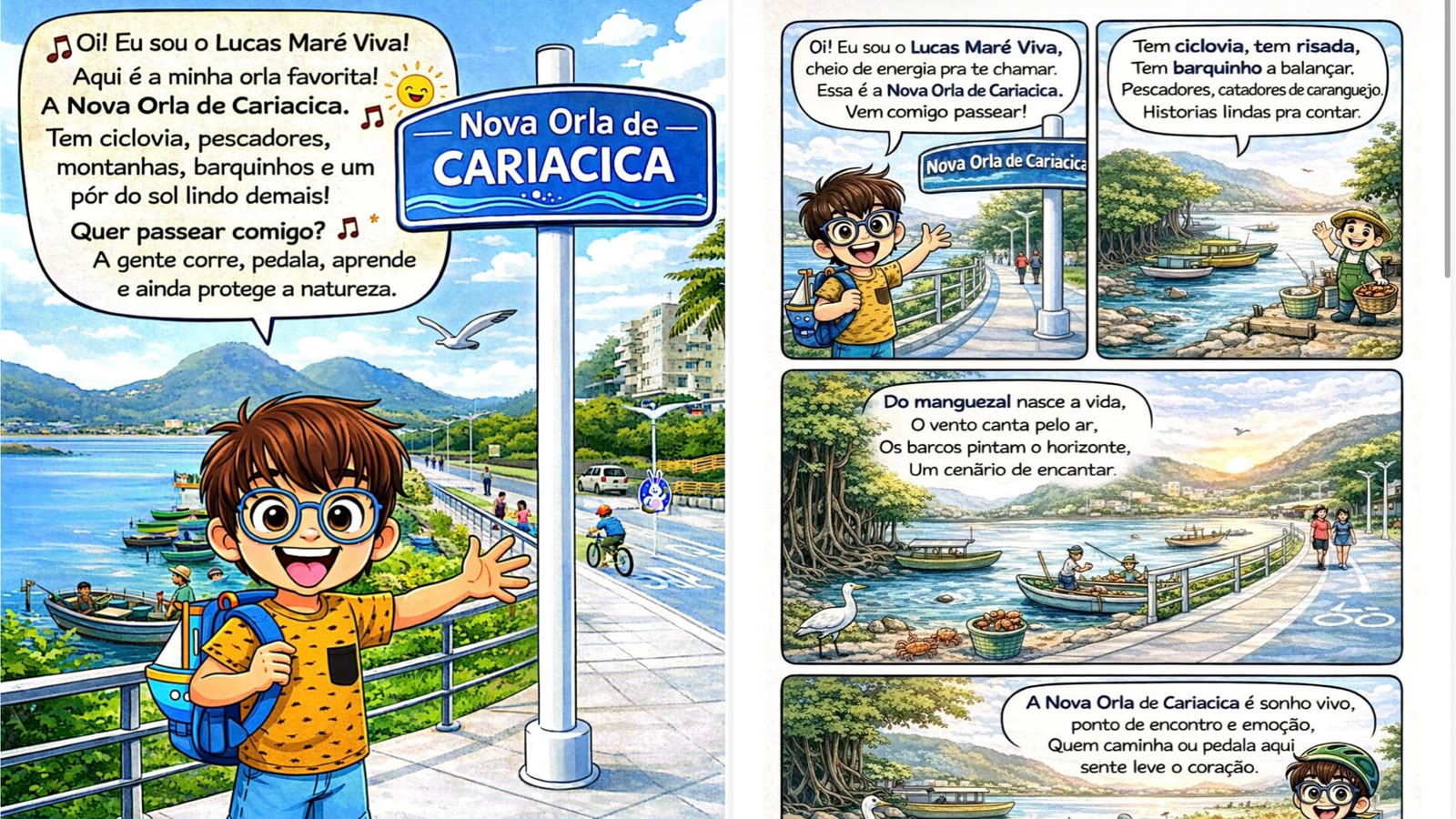 Nova Orla de Cariacica inspira revista em quadrinhos e celebra patrimônio da cidade