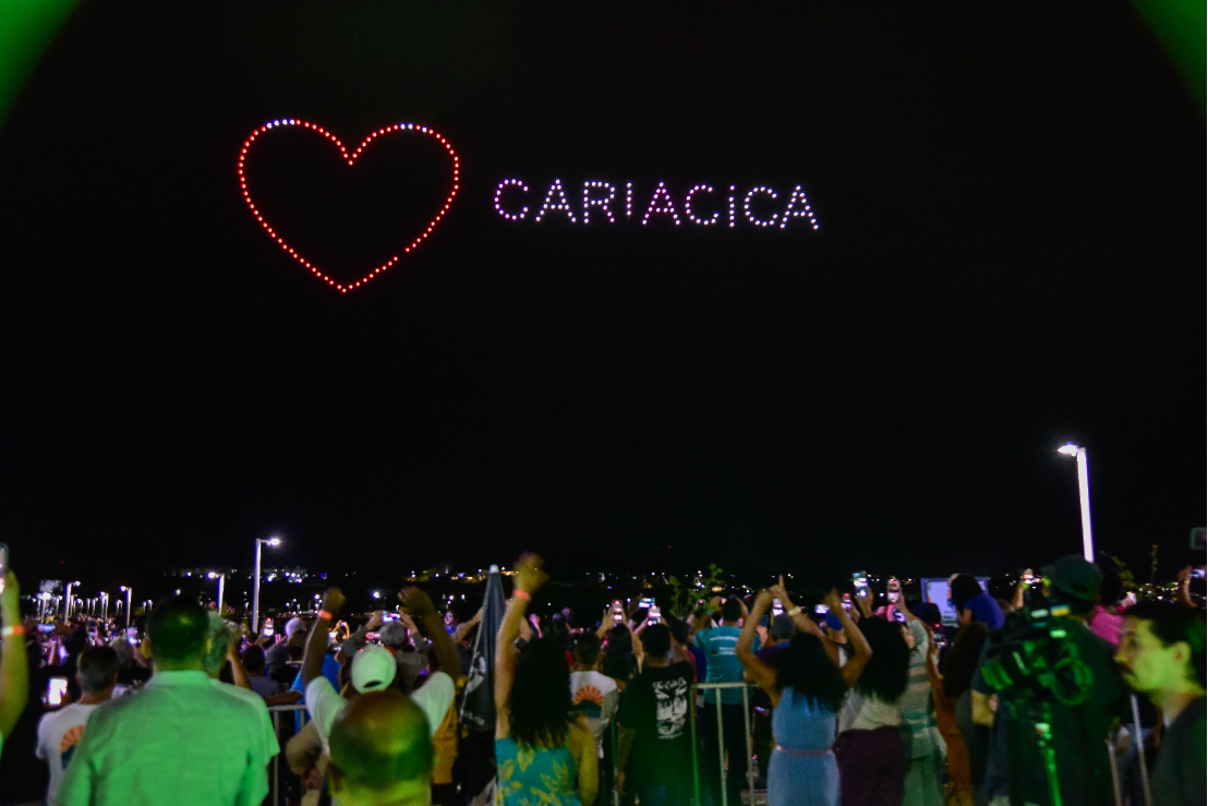 Nova Orla de Cariacica: show com 200 drones surpreende público 
