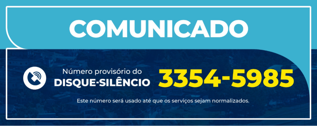 Disque-Silêncio está com telefone provisório: 3354-5985