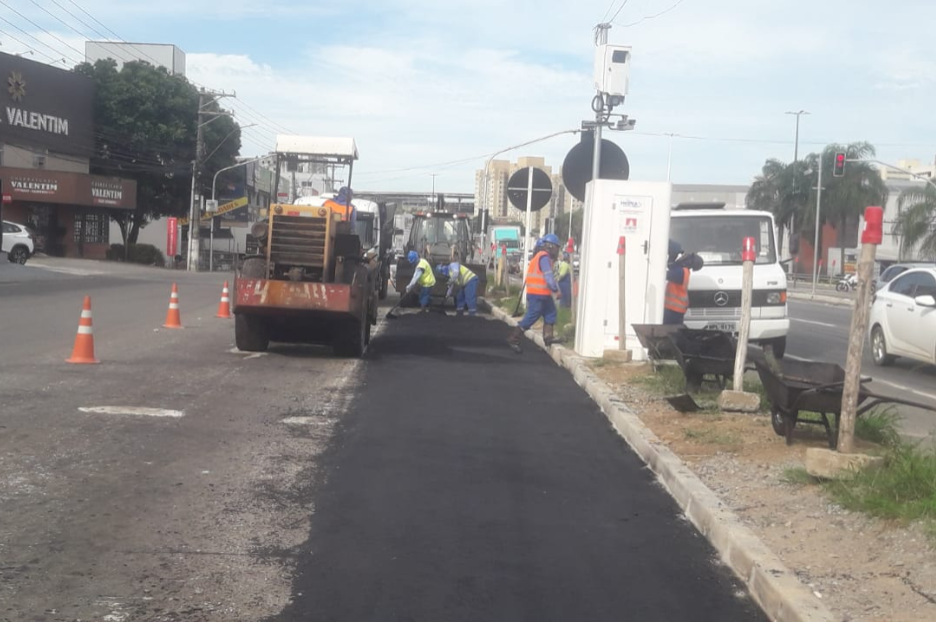 Novos acessos da Avenida Mário Gurgel recebem pavimentação asfáltica