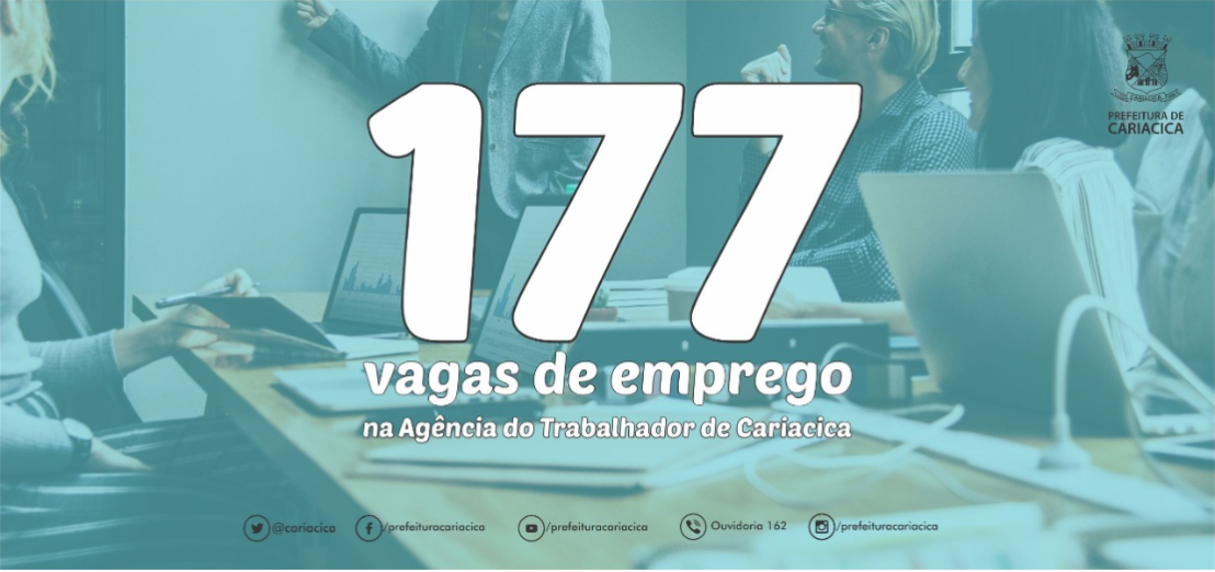177 vagas de emprego na Agência do Trabalhador