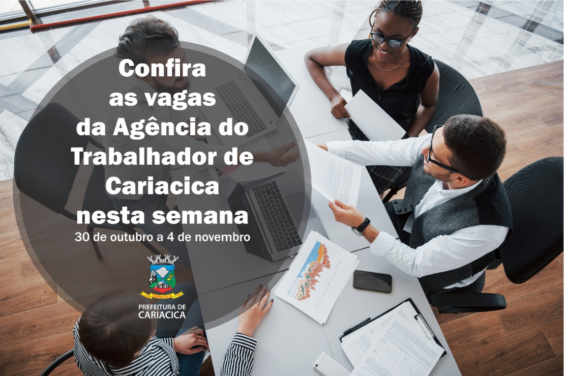 Agência do Trabalhador divulga vagas de empregos e de estágios