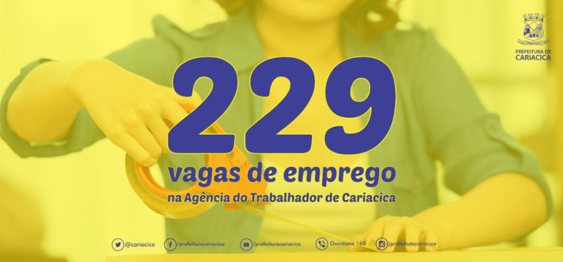 Agência do Trabalhador oferece 229 novas oportunidades 