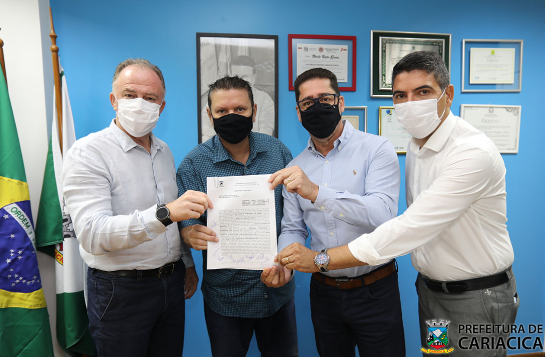 Nova Orla de Cariacica: prefeito Euclério Sampaio e governador Renato Casagrande assinam ordem de serviço para início das obras