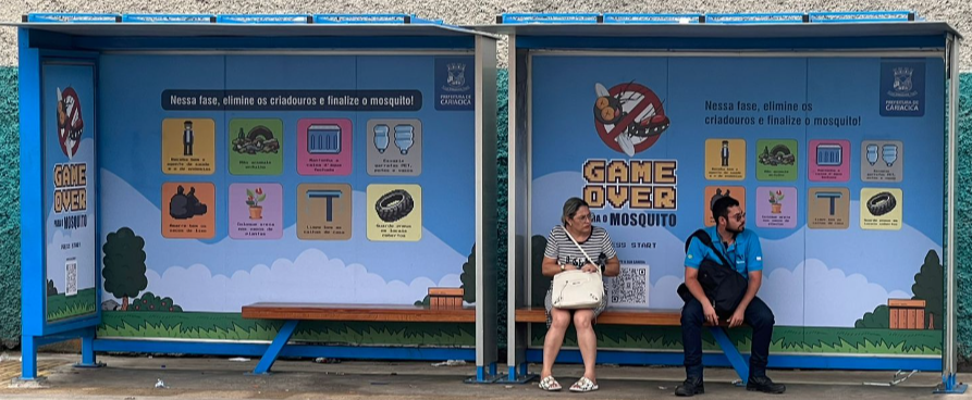 Pontos de ônibus de Cariacica ganham mensagens com orientações de combate à dengue