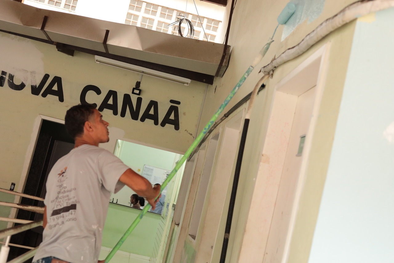 Unidade de Saúde de Nova Canaã recebe nova pintura e manutenção na estrutura