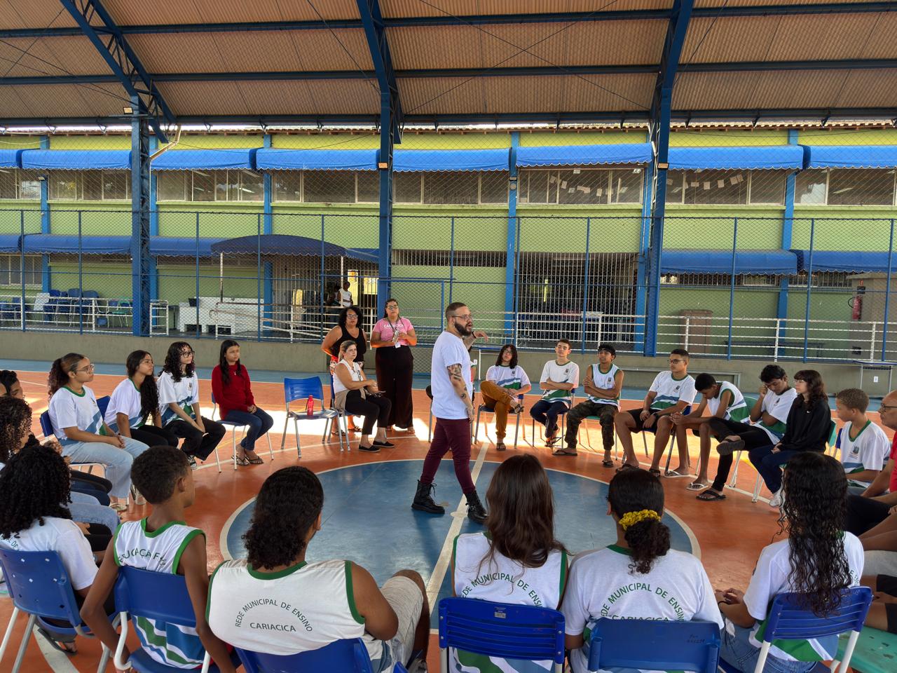 Aula promove reflexão sobre identidade e combate ao racismo entre estudantes de escola de Nova Canaã