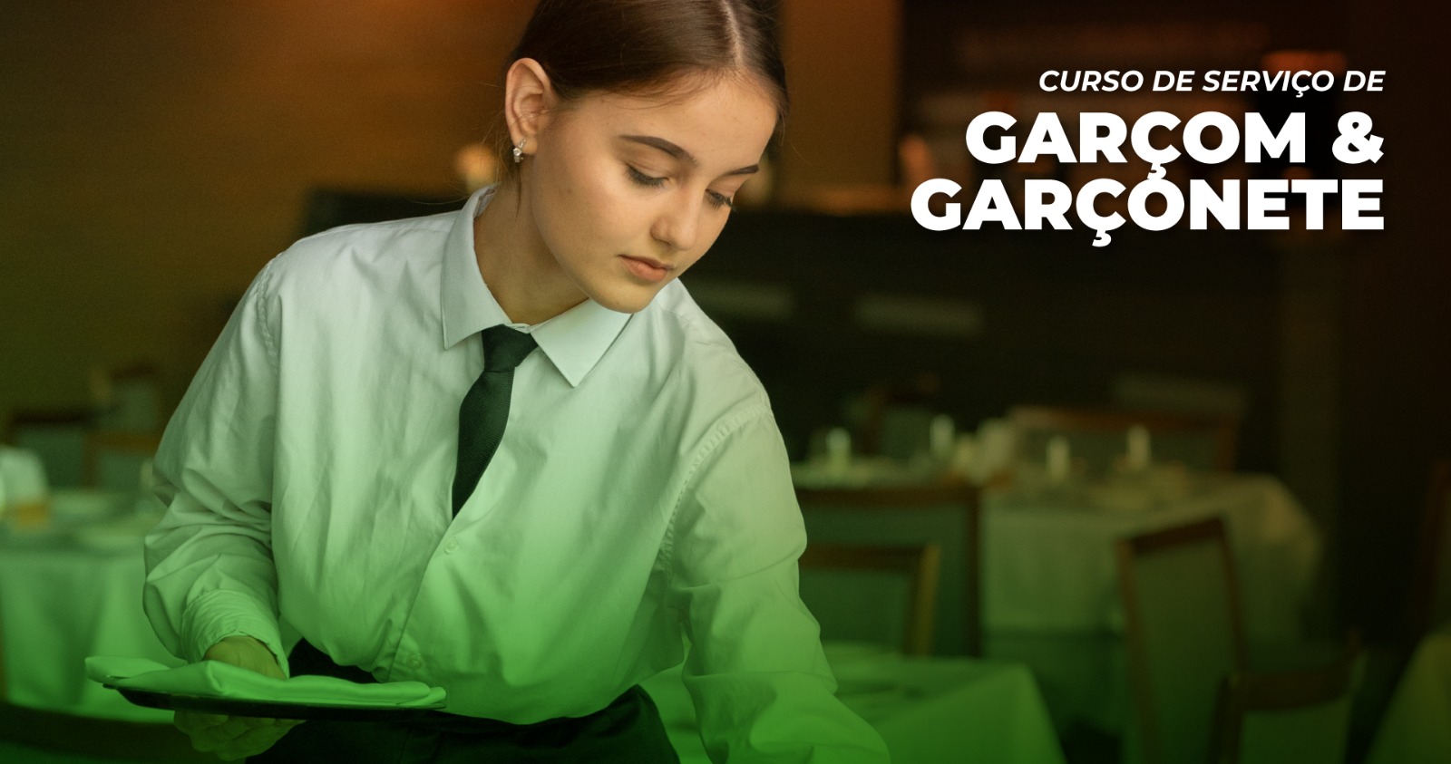 Prefeitura abre inscrições para curso gratuito de garçom e garçonete em Nova Rosa da Penha