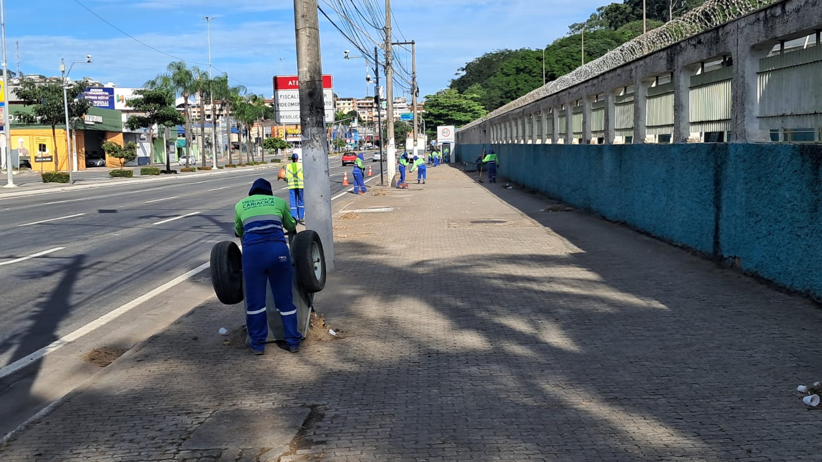 Sábado de serviços com mutirão de limpeza na Avenida Mário Gurgel e em praças da cidade