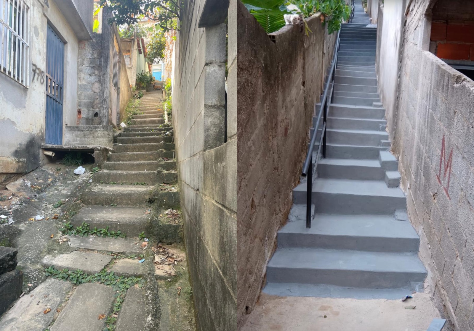 Escadaria revitalizada garante mais mobilidade para moradores de Presidente Médici