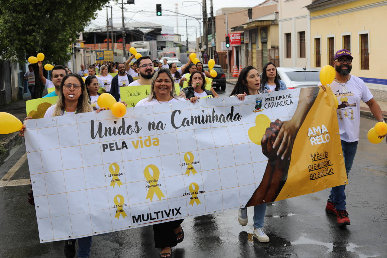 Caminhada do Setembro Amarelo conscientiza moradores sobre valorização da vida