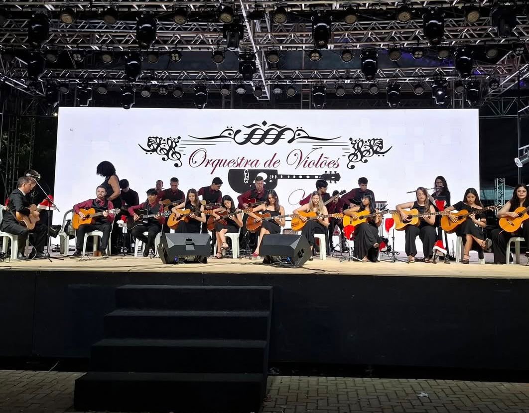 Concerto na Praça: Orquestra de Violões Cordas & Acordes se apresenta neste sábado (13) no Mercado Municipal 