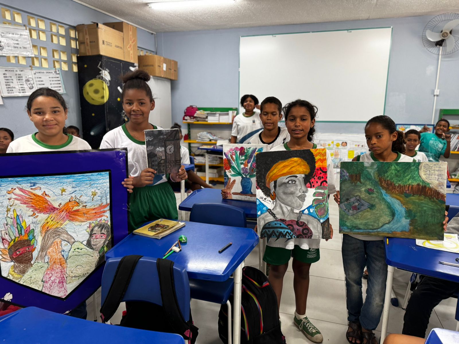 Talento e sensibilidade: aluna de Cariacica expressa respeito e igualdade por meio da arte