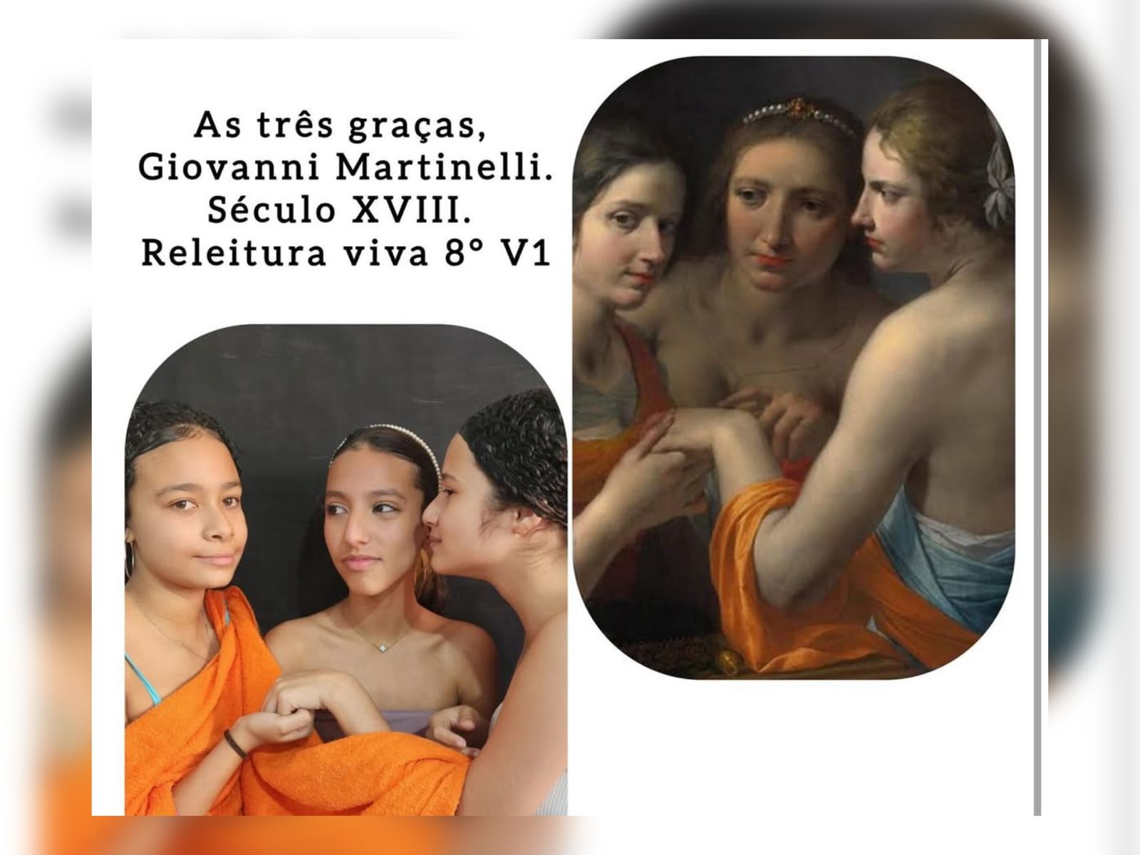 Alunos da rede municipal recriam obras de arte famosas e exploram novas formas de expressão