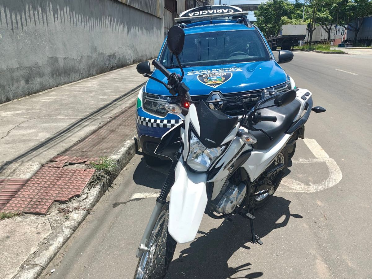 Guarda Municipal apreende motocicleta clonada com ajuda do cerco eletrônico em Porto de Cariacica