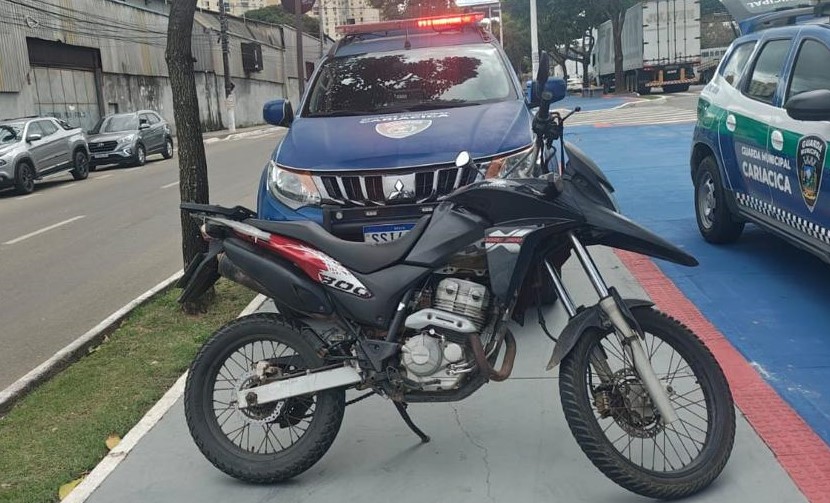 Guarda Municipal recupera motocicleta com registro de furto e roubo após notificação do Cerco Eletrônico