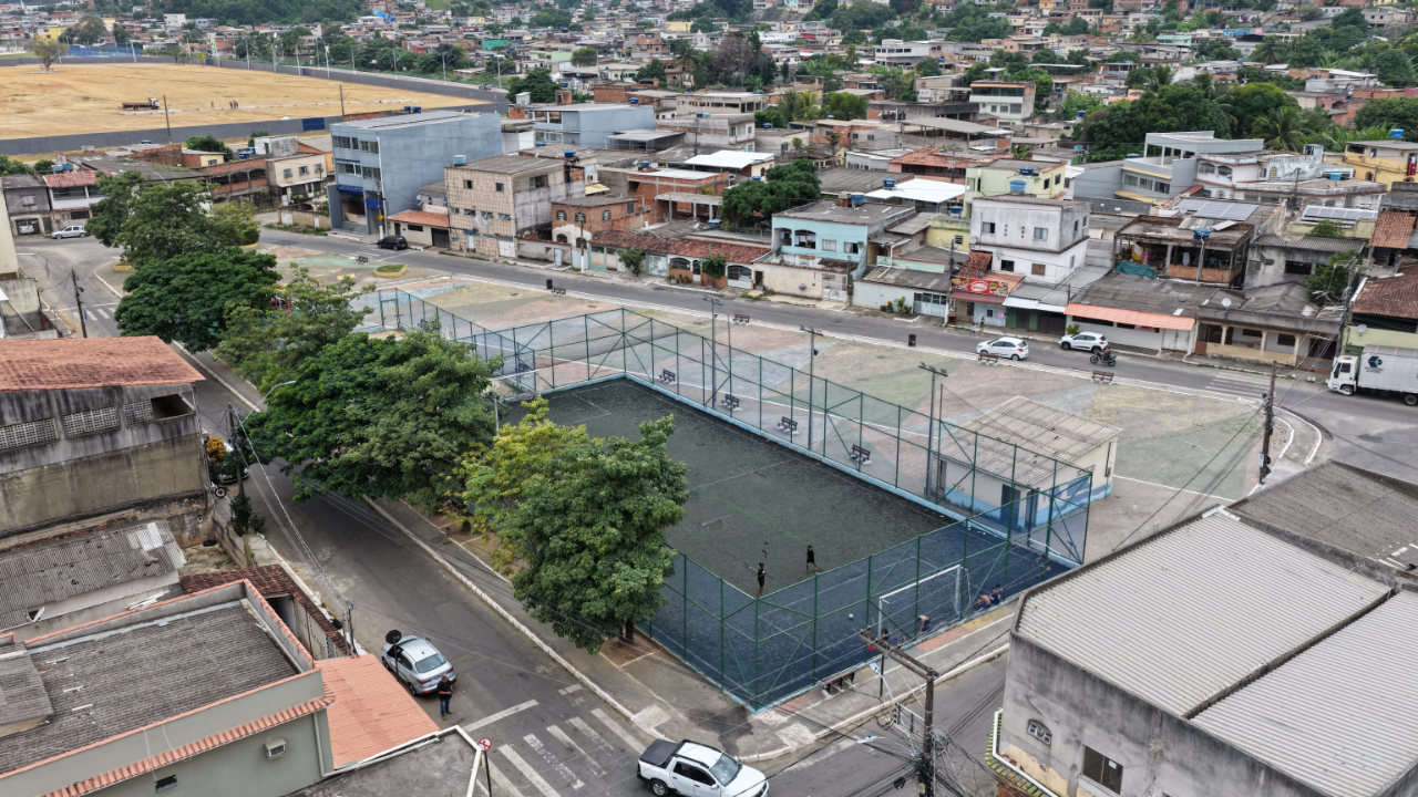 Reforma do Campo Bom de Bola em Nova Brasília vai garantir mais esporte e lazer para os moradores