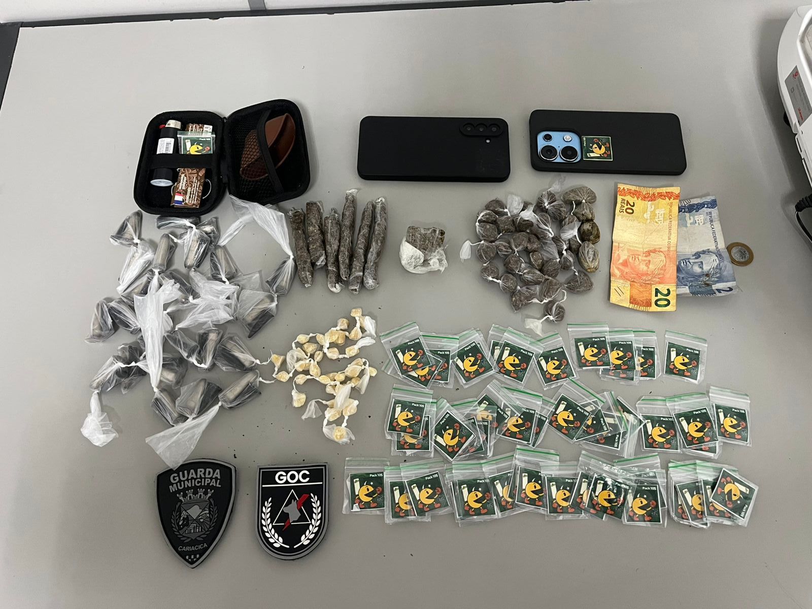 Guarda Municipal prende dois suspeitos e apreende drogas em área de mata em Graúna