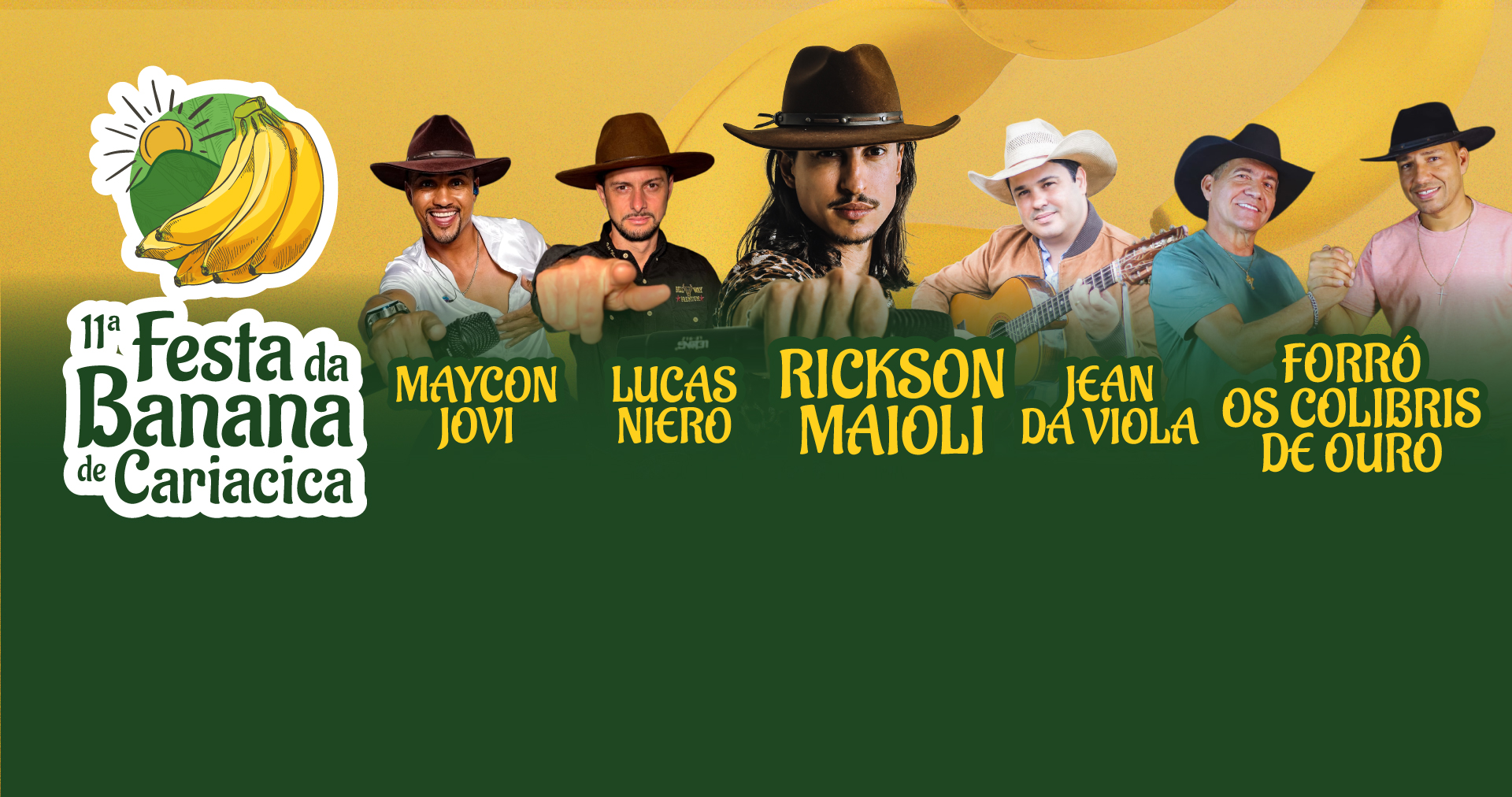 Rickson Maioli e outras atrações musicais vão animar 11ª Festa da Banana em Cachoeirinha 