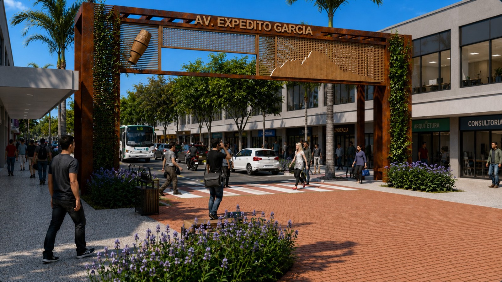 Avenida Expedito Garcia será revitalizada e receberá ciclovias, áreas de convivência, paisagismo e monitoramento inteligente